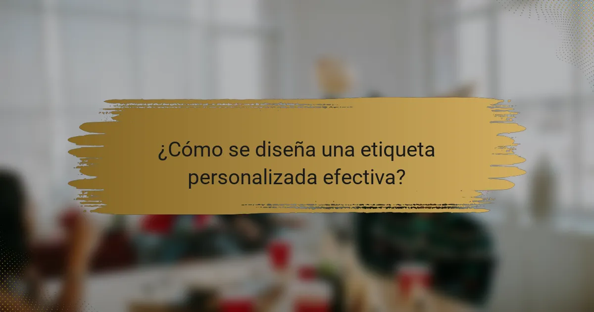 ¿Cómo se diseña una etiqueta personalizada efectiva?