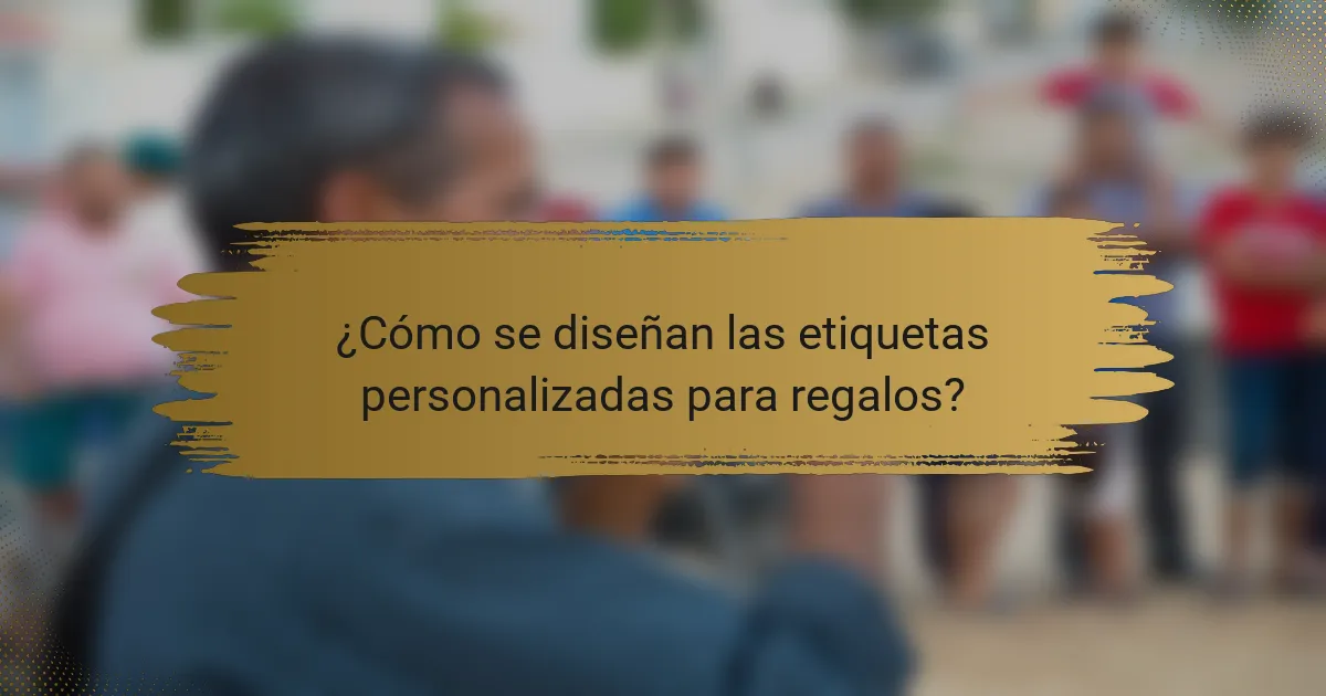 ¿Cómo se diseñan las etiquetas personalizadas para regalos?