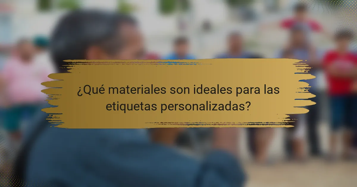 ¿Qué materiales son ideales para las etiquetas personalizadas?